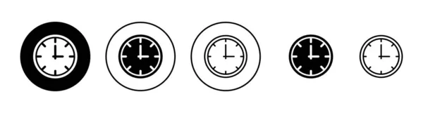 Ícones Relógio Configurados Sinal Tempo Símbolo Ícone Relógio — Vetor de Stock