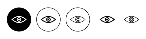Ögonikoner Inställda Ögonskylt Och Symbol Titta Och Vision Ikonen — Stock vektor