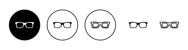 Ícones Óculos Configurados Sinal Óculos Símbolo — Vetor de Stock