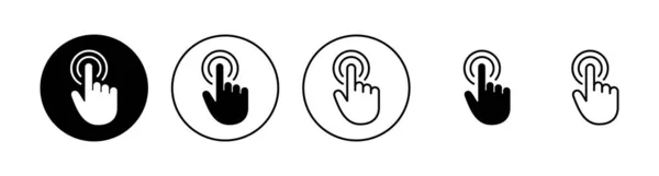 Hand Cursor Icons Set Cursor Sign Symbol Hand Cursor Icon — Stock Vector