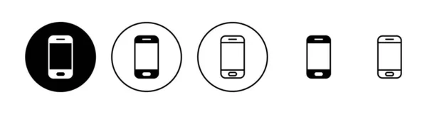 Ícones Telefone Configurados Sinal Chamada Símbolo Símbolo Telefone — Vetor de Stock
