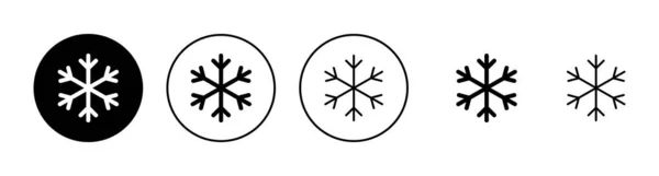 Icônes Neige Réglées Signe Symbole Flocon Neige — Image vectorielle
