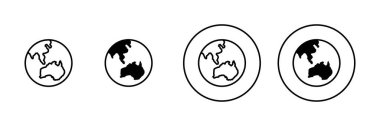 Dünya haritası hazır. Dünya haritası işareti ve sembolü. Dünya simgesi