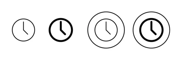 Clock Icons Set Time Sign Symbol Watch Icon — Stock Vector