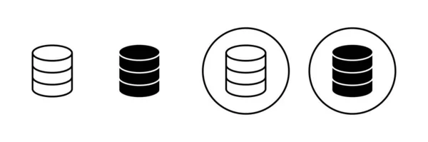 Database Pictogrammen Ingesteld Databankteken Symbool — Stockvector