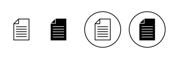 Набор Значков Документов Бумажный Знак Символ File Icon — стоковый вектор