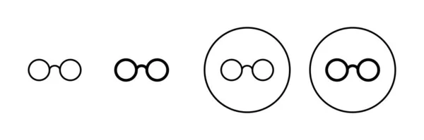 Ícones Óculos Configurados Sinal Óculos Símbolo — Vetor de Stock