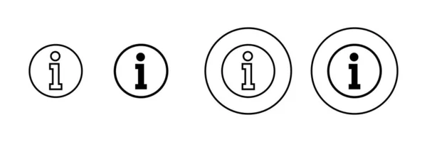 Ikony Znaków Informacyjnych Ustawione Nas Znak Symbol Ikona Faq — Wektor stockowy