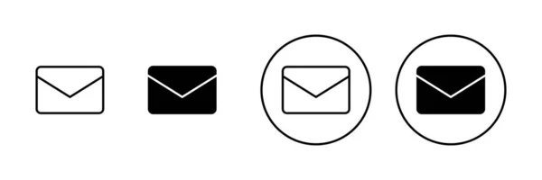 Conjunto Ícones Correio Mail Sinal Símbolo Ícone Mail Ícone Envelope — Vetor de Stock