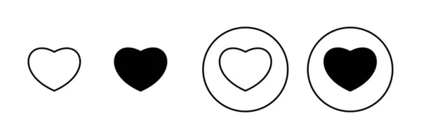 Ícones Amor Definidos Sinal Coração Símbolo Como Vetor Ícone —  Vetores de Stock