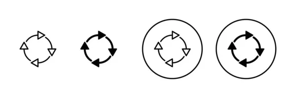Ensemble Icônes Recyclage Signe Symbole Recyclage — Image vectorielle