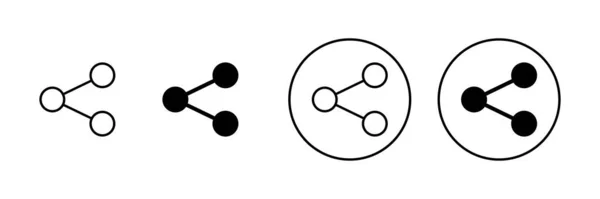 Partager Les Icônes Ensemble Partage Signe Symbole — Image vectorielle