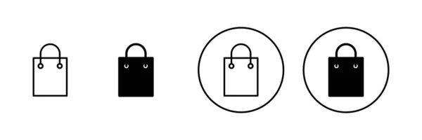 買い物袋のアイコンを設定します ショッピングサインとシンボル — ストックベクタ