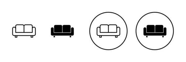Sofa Icons Set Sofa Sign Symbol Furniture Icon — Stock Vector