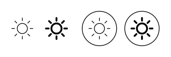 Svítící Ikony Značka Symbol Jasu — Stockový vektor