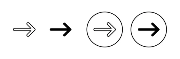 Arrow Icons Set Arrow Sign Symbol Web Design — Stock Vector