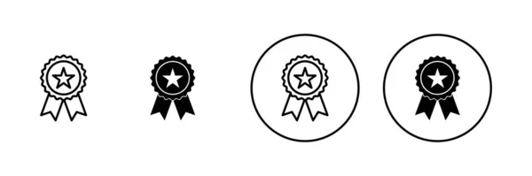 Zestaw Ikon Odznak Wektor Nagród Osiągnąć Znak Symbole — Wektor stockowy