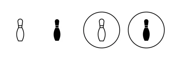 Bowlingikoner Klare Bowlingkule Skilt Symbol – stockvektor