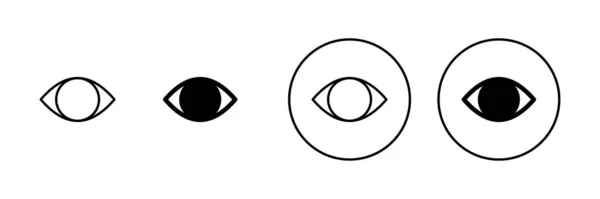 Göz Simgeleri Ayarlandı Göz Işareti Sembol Bak Görüş Simgesi — Stok Vektör
