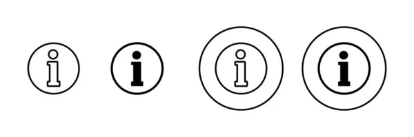 Ikony Znaków Informacyjnych Ustawione Nas Znak Symbol Ikona Faq — Wektor stockowy