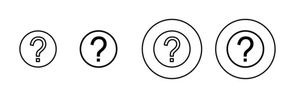 Icônes Question Réglées Signe Symbole Point Interrogation — Image vectorielle
