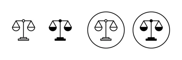 Maßstäbe Gesetzt Rechtsmaßstabsikone Zeichen Und Symbol Der Gerechtigkeit — Stockvektor