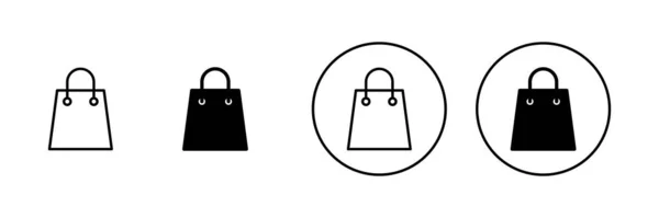 Shopping Bag Icons Set Shopping Sign Symbol — Stock Vector