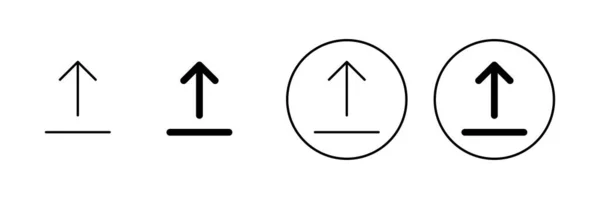 Odeslat Ikony Nastaveny Načíst Datový Znak Symbol — Stockový vektor