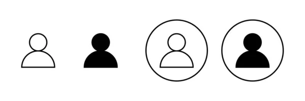 Uživatelské Ikony Nastaveny Znak Symbol Osoby Ikona Osoby — Stockový vektor