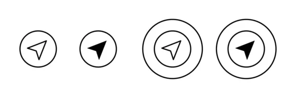 Набор Значков Компаса Знак Символ Стрелки Компаса — стоковый вектор