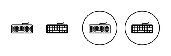 键盘图标设置 键盘符号和符号 — 图库矢量图片