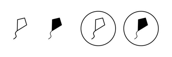 Kite Icons Set Kite Sign Symbol — Stock Vector