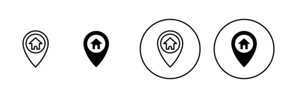 Karten Und Pin Icons Gesetzt Ortsschild Und Symbol Geo Locate — Stockvektor