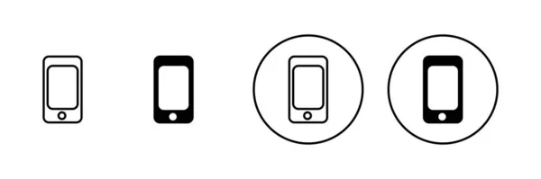 Ikony Telefonów Ustawione Znak Wywoławczy Symbol Symbol Telefonu — Wektor stockowy