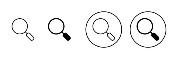 Suchsymbole Gesetzt Lupe Suchen Zeichen Und Symbol — Stockvektor
