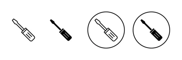 Значок Символ Викрутки Set Tools — стоковий вектор