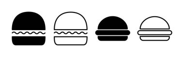 Burger icon vector for web and mobile app. burger sign and symbol. hamburger
