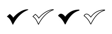 Check mark icon vector for web and mobile app. Tick mark sign and symbol