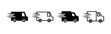 Delivery truck icon vector for web and mobile app. Delivery truck sign and symbol. Shipping fast delivery icon