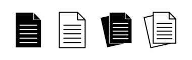 Document icon vector for web and mobile app. Paper sign and symbol. File Icon