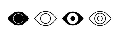Eye icon vector for web and mobile app. Eye sign and symbol. Look and Vision icon. 
