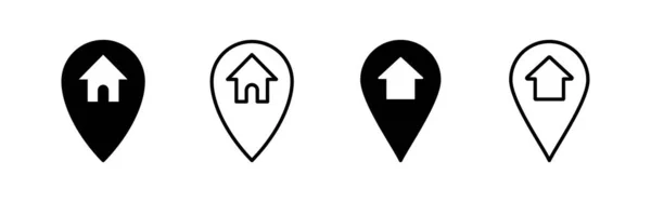Address Icon Vector Web Mobile App Home Location Sign Symbol — 图库矢量图片