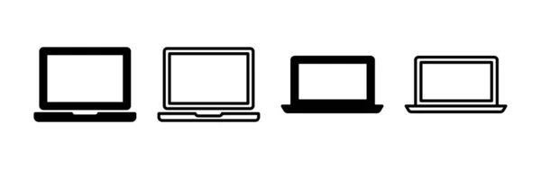 Wektor Ikony Laptop Dla Aplikacji Internetowych Mobilnych Oznaczenie Symbol Komputera — Wektor stockowy