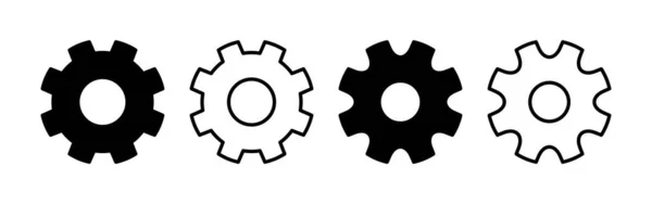 Configuración Vector Icono Para Web Aplicación Móvil Ajustes Engranaje Signo — Archivo Imágenes Vectoriales