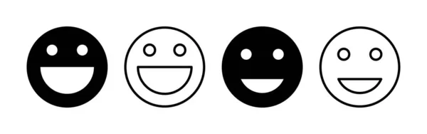 Вектор Піктограми Посмішки Веб Мобільного Додатку Посміхніться Емоційній Іконі Знак — стоковий вектор