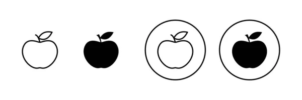 Apple Ikonen Gesetzt Apple Zeichen Und Symbole Für Webdesign — Stockvektor