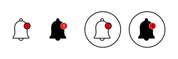 Набор Икон Белла Знак Уведомления Символ Дизайна Веб Сайта — стоковый вектор