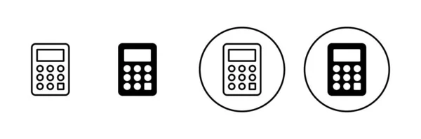 Conjunto Iconos Calculadora Calculadora Contable Signo Símbolo — Archivo Imágenes Vectoriales