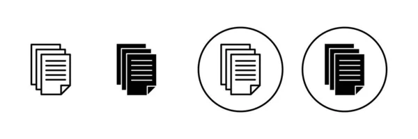 Σύνολο Εικονιδίων Εγγράφου Πινακίδα Και Σύμβολο Εικονίδιο Αρχείου — Διανυσματικό Αρχείο