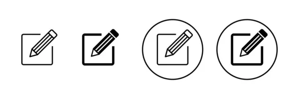 Symbole Bearbeiten Zeichen Und Symbol Des Dokuments Bearbeiten Textsymbol Bearbeiten — Stockvektor